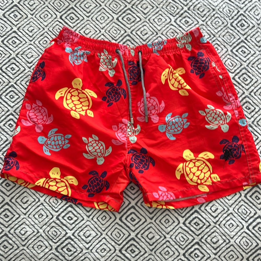 Vilebrequin RED Men’s Swim Trunks LARGE LIMITED EDITION